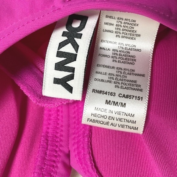 DKNY Womens Ruffled One Piece Swimsuit Adjustable Straps Medium NWT - Picture 8 of 13